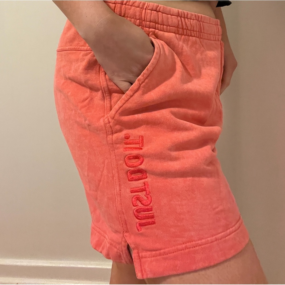 Coral Nike Sweatshorts